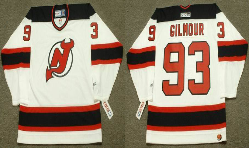 2019 Men New Jersey Devils #93 Gilmour white CCM NHL jerseys